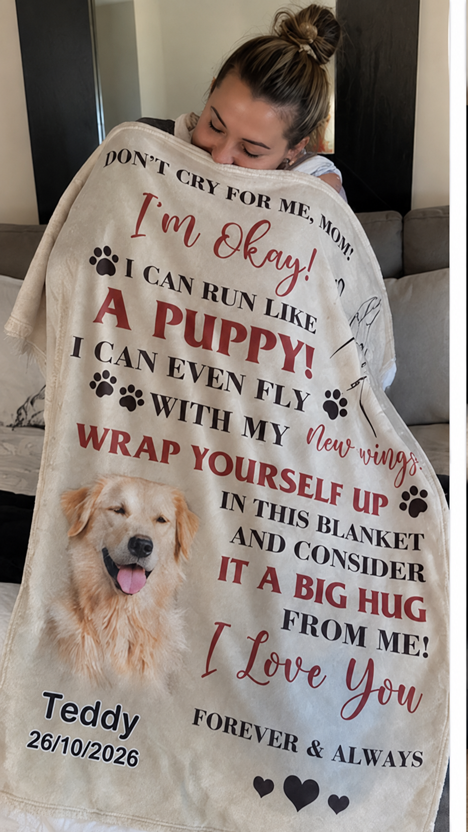 Customer memorial blanket