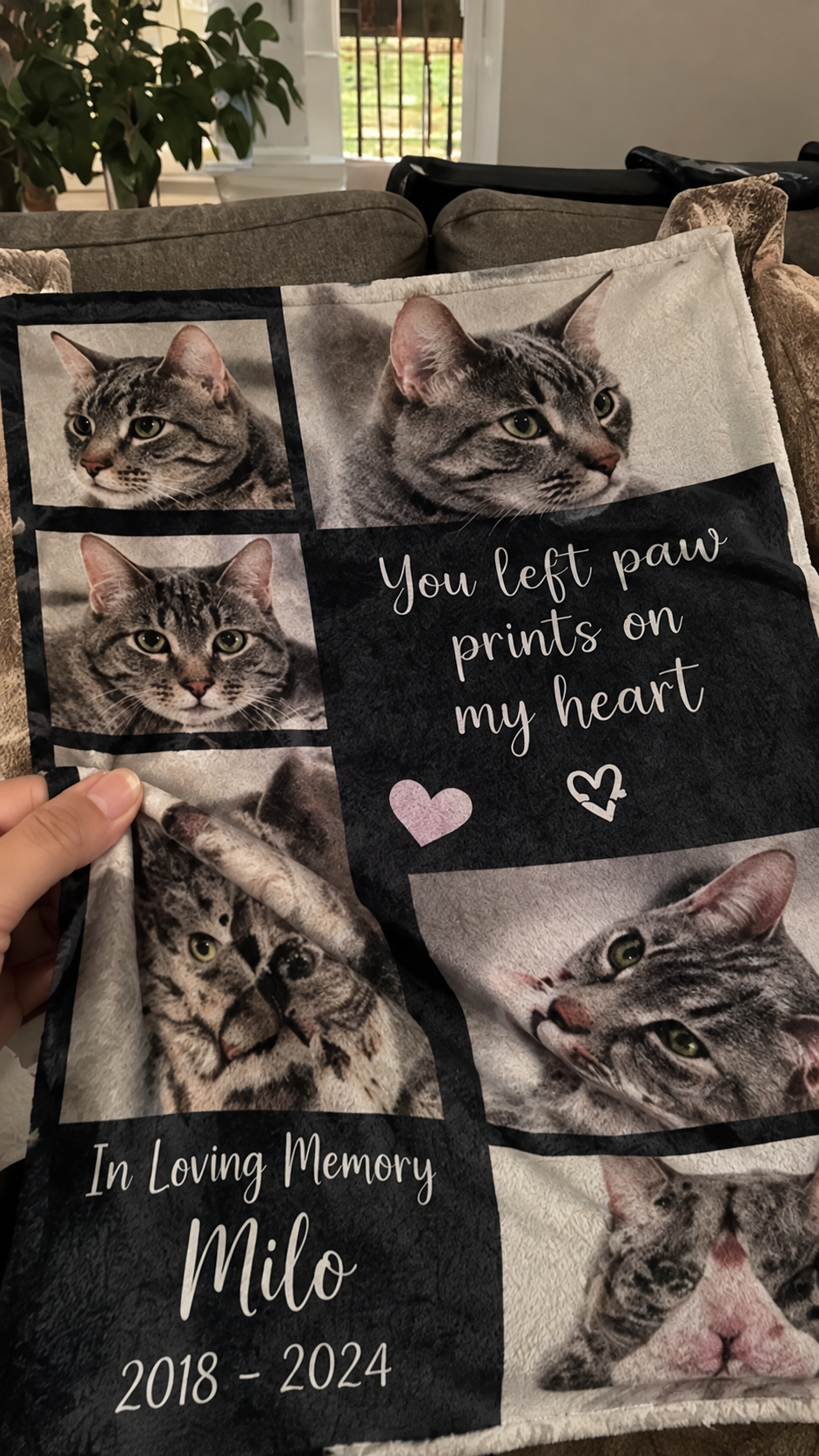 Customer memorial blanket