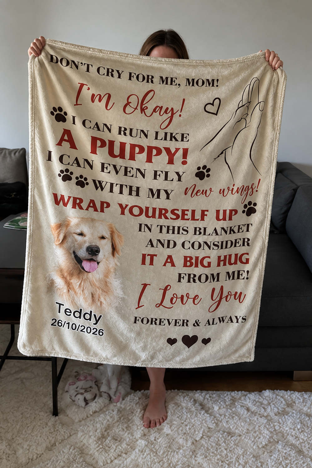 Customer memorial blanket